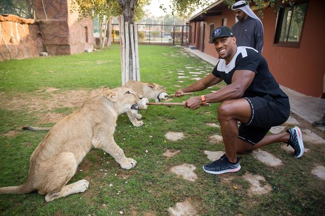 Anthony Joshua siłował się z prawdziwą bestią. Zwierzę, o którym mogliście nie mieć pojęcia