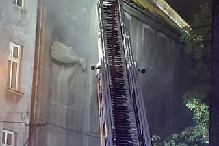 Pożar kamienicy w centrum Katowic