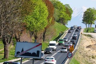 Majówkowy korek na Zakopiance