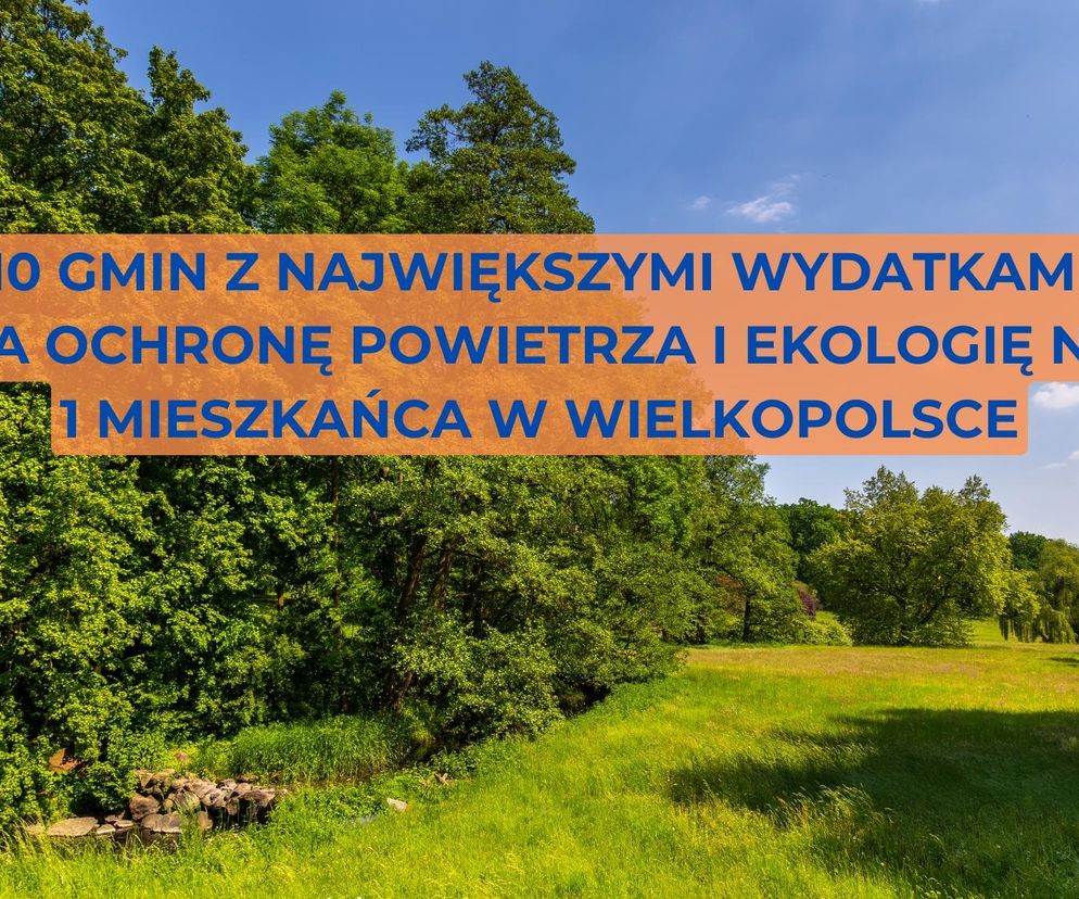 Oni dbają o środowisko i powietrze. Gminy z największymi wydatkami na ekologię