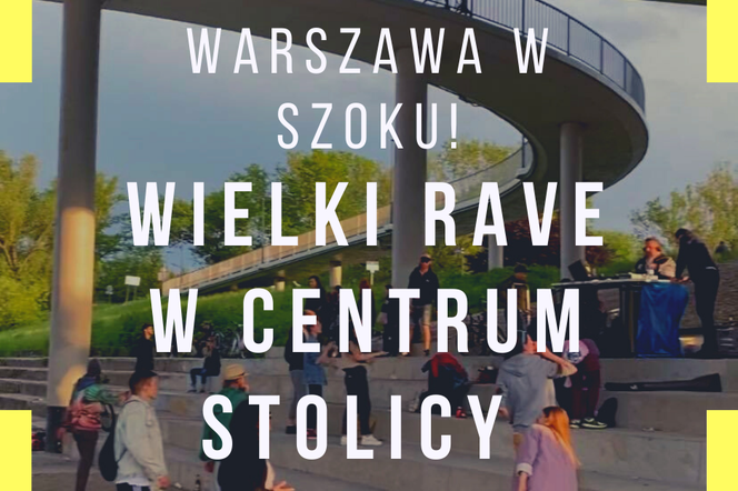 Nielegalna impreza techno Warszawa