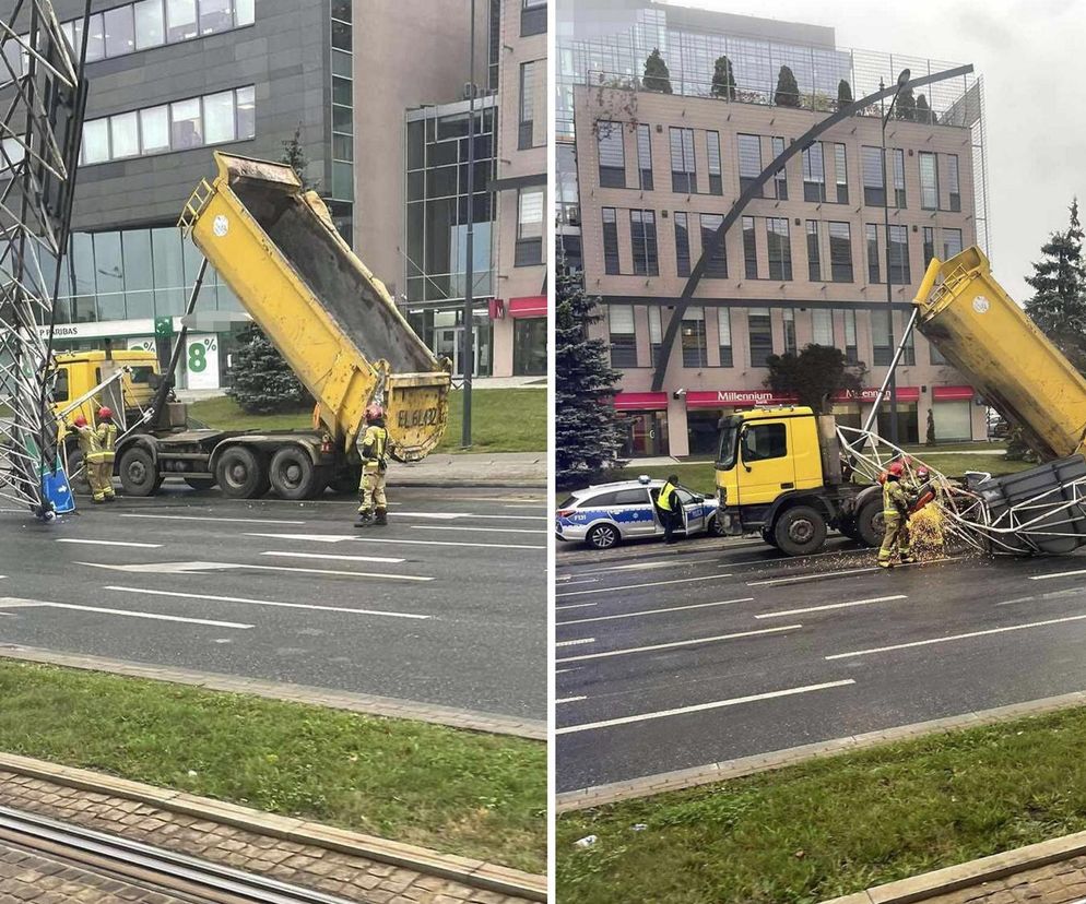  42-latek nie zamknął wywrotki i zniszczył bramownicę. Dostał ogromny mandat [ZDJĘCIA].