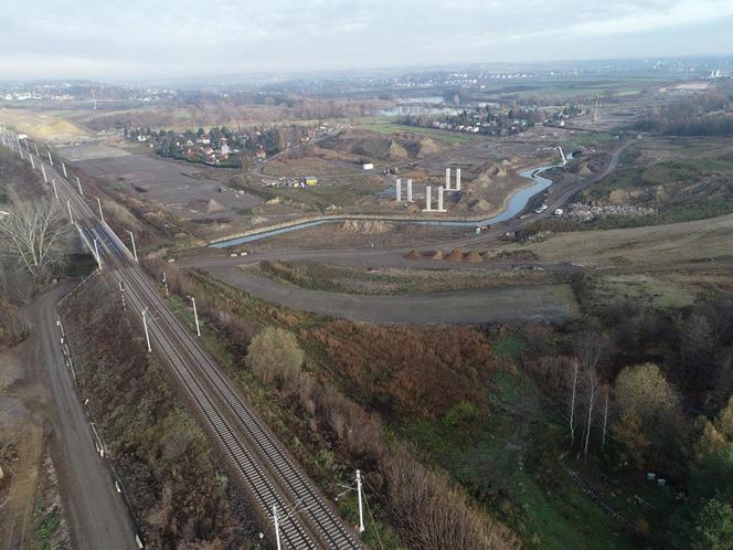 Budowa S7 Kraków-Widoma. Zdjęcia z lotu ptaka
