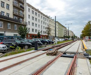 Budowa tramwaju na Rakowieckiej w Warszawie