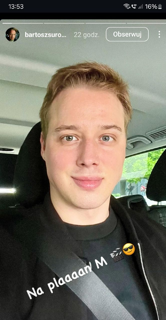 	M jak miłość nowy sezon po wakacjach 2025. Dominik Walat (Bartosz Surówka) na planie