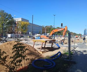 Budowa tramwaju na ul. Rakowieckiej w Warszawie