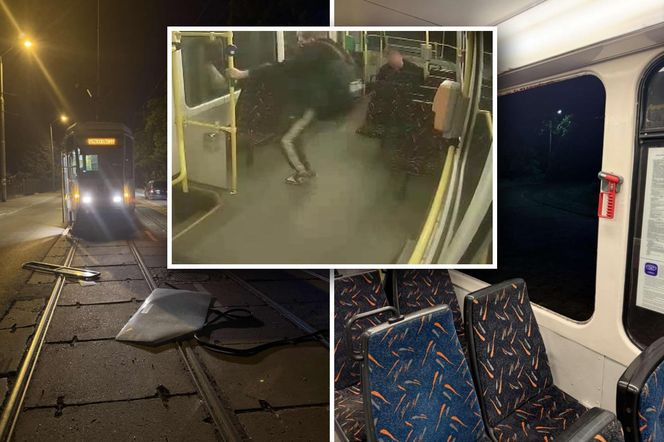 Grupa nastolatków zdemolowała tramwaj
