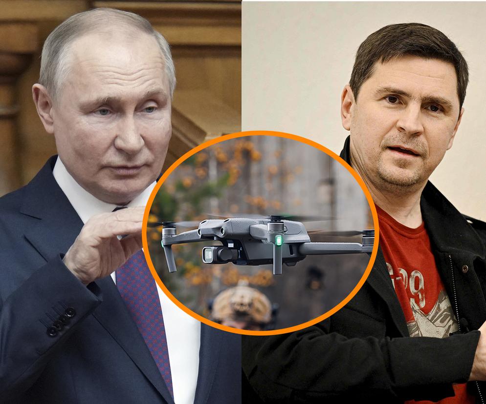 Atak ukraińskich dronów na Kreml? Michaił Podolak zabrał głos 
