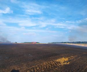 Dwa pożary zboża oraz rżyska w powiecie braniewskim