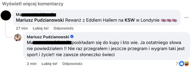 Mariusz Pudzianowski zapowiada kolejne walki