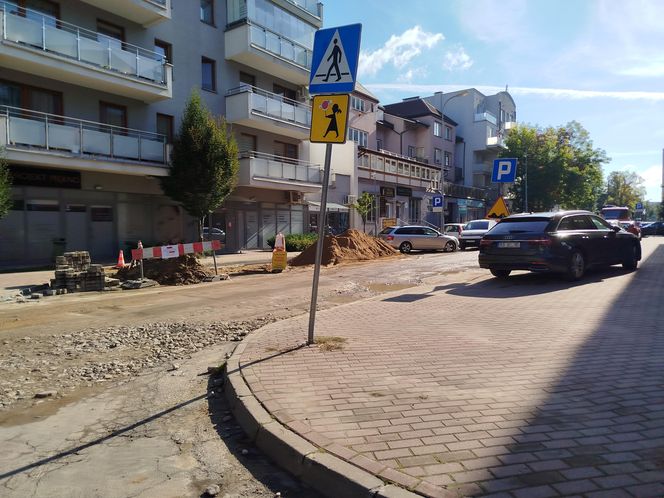 Roboty drogowe na ulicy Błonie w Siedlcach