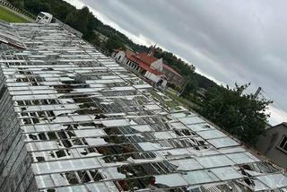 Gradobicie w Waleńczowie doszczętnie zniszczyło szklarnie