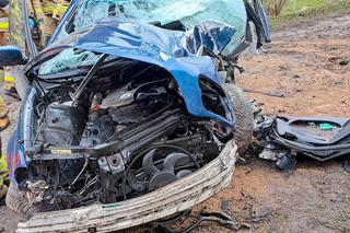 Roztrzaskali się na drzewie. Pasażer nie żyje, kierowca w szpitalu