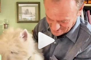 Donald Tusk i piesek Franek