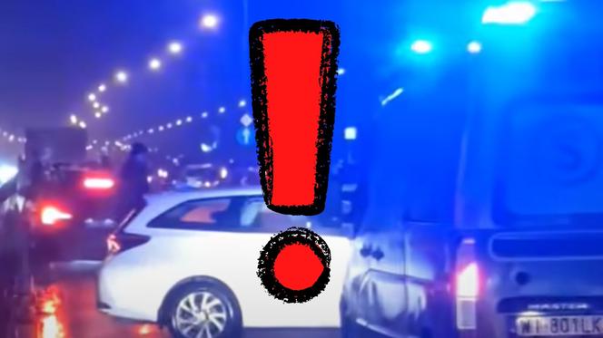 Blokował karetkę jadąc pod prąd! K..., facet, ludzie umierają przez ciebie [WIDEO]