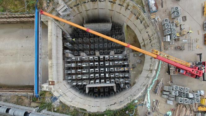 Budowa tunelu kolejowego pod Łodzią