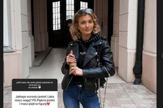 Alicja Ostolska na Instagramie podaje swoje wymiary - wzrost i waga Ali z M jak miłość