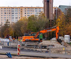 Budowa tramwaju na Stegny w Warszawie