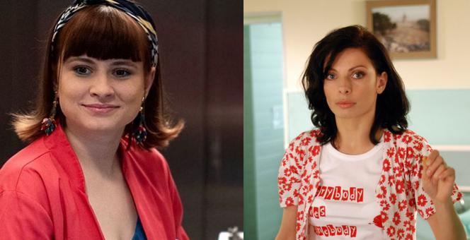 Na dobre i na złe. Halinka (Joanna Jarmołowicz), Mariolka (Agnieszka Dygant)