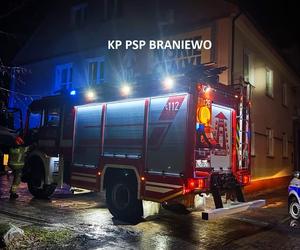 Pożar garażu w Braniewie