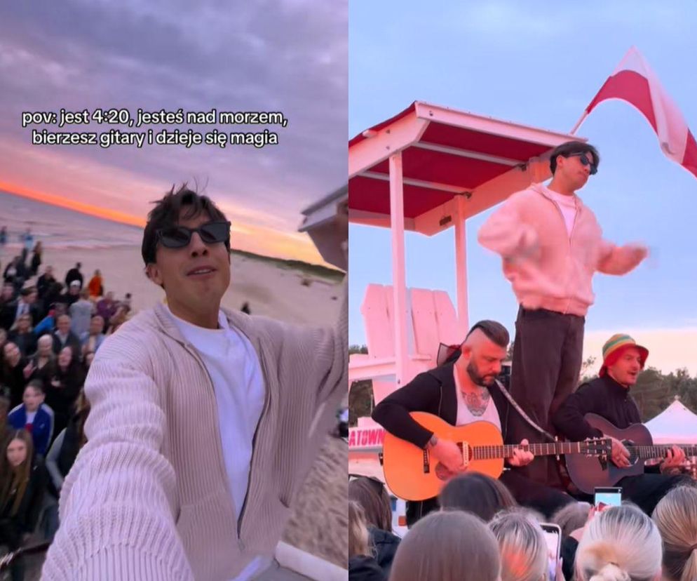 Dawid Kwiatkowski wyszedł do ludzi na plaży. Zagrał spontaniczny koncert [WIDEO]