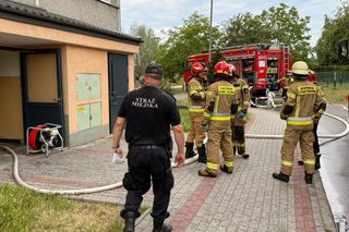 Pożar mieszkania w bloku przy ul. Marynarki Wojennej Tarnowie. Ewakuowano 30 osób