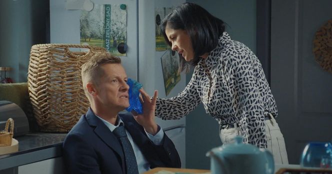 	M jak miłość odc. 1846. Kinga (Katarzyna Cichopek), Piotrek (Marcin Mroczek)