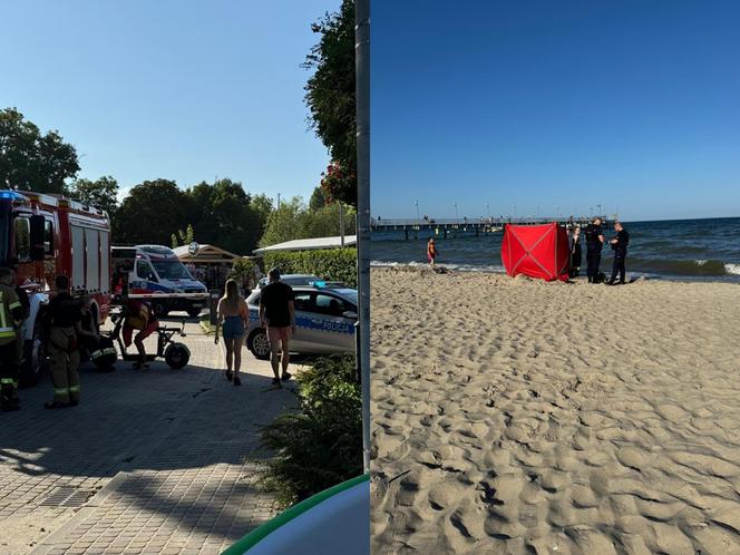 Ciało mężczyzny wypłynęło na plażę przy molo