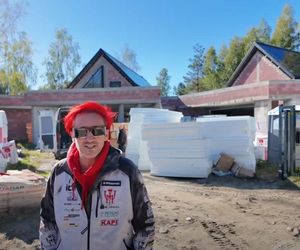 Michał Wiśniewski na budowie swojego domu