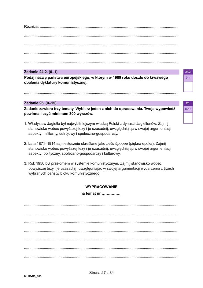Matura 2025 historia rozszerzona - arkusz CKE 19.05.2025 - Formuła 2023