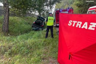 Śmiertelny wypadek w Częstochowie. Samochód wypadł z drogi i uderzył w drzewo