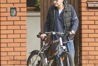 Michał Kamiński z córką na rowerze