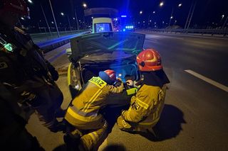 Warszawa: Pożar Lamborghini na S79. Luksusowe auto spłonęło