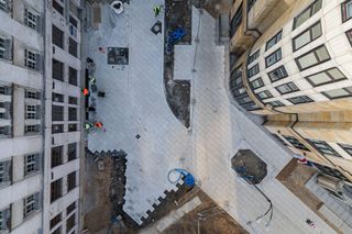 Przebudowa kwartału ulic Złotej, Zgoda, Jasnej i Sienkiewicza w Warszawie (luty 2025)