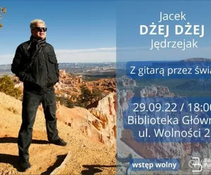 Jacek Jędrzejak - z gitarą przez świat i do biblioteki w Ostrowie. 