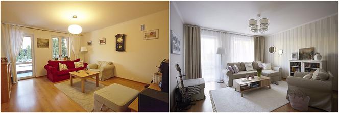 Home staging: salon PRZED i PO metamorfozie