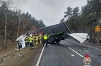 Wypadek na D10 pomiędzy Bydgoszczą a Toruniem. Zderzyły się cztery pojazdy. Jedna osoba nie żyje [ZDJĘCIA]