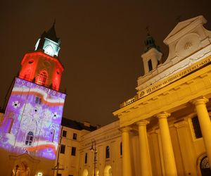 „Ojcowie Niepodległej” – wyjątkowy mapping na Wieży Trynitarskiej w Lublinie przed 11 listopada