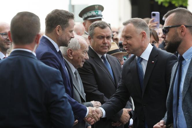 Andrzej Duda i Rafał Trzaskowski w 79. rocznicę Powstania Warszawskiego