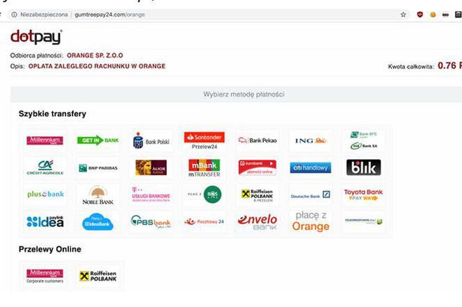 Uwaga na fałszywe strony do płatności internetowej