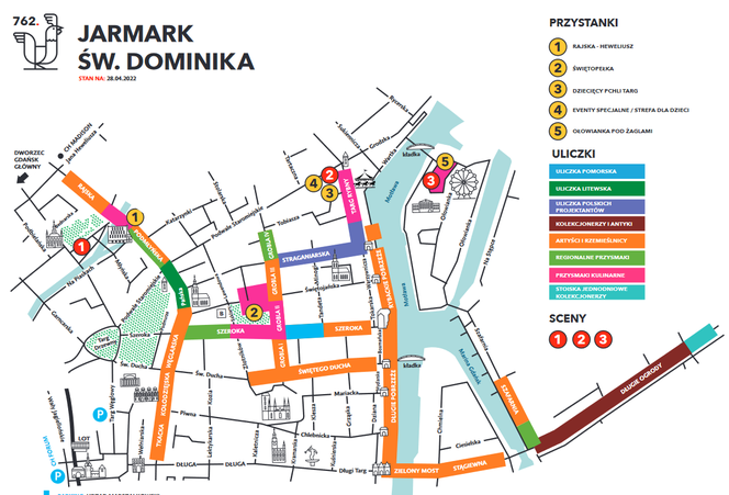 Mapa Jarmarku Dominikańskiego 2022