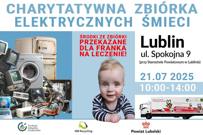 Lubelskie - charytatywna zbiórka elektrośmieci dla Frania Styły 