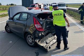 Wypadek w pobliżu węzła Pietrzykowice na autostradzie 