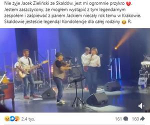 Tak gwiazdy muzyki żegnają Jacka Zielińskiego. Łzy same cisną się do oczu