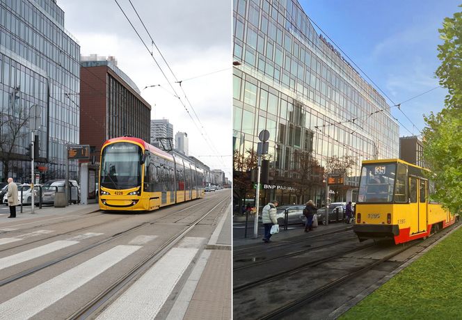 Będzie bardziej zielono ale węziej na Marszałkowskiej. Tramwajarze i drogowcy łączą siły 