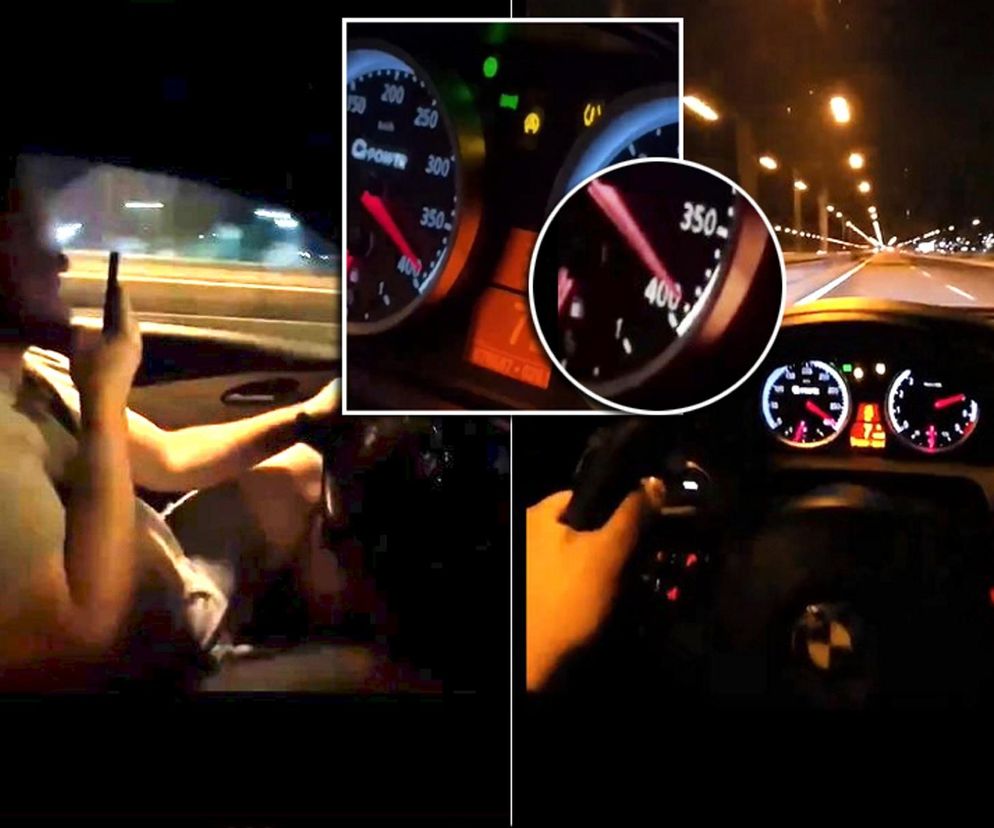 Prawie 400 km/h na S79 w Warszawie. Jedna ręka na kierownicy, a w drugiej telefon