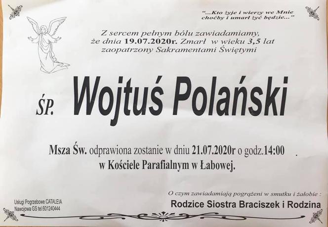  Uhryń. Nie żyje trzyletni Wojtuś chory na neruoblastomę. Dzisiaj zostanie pochowany