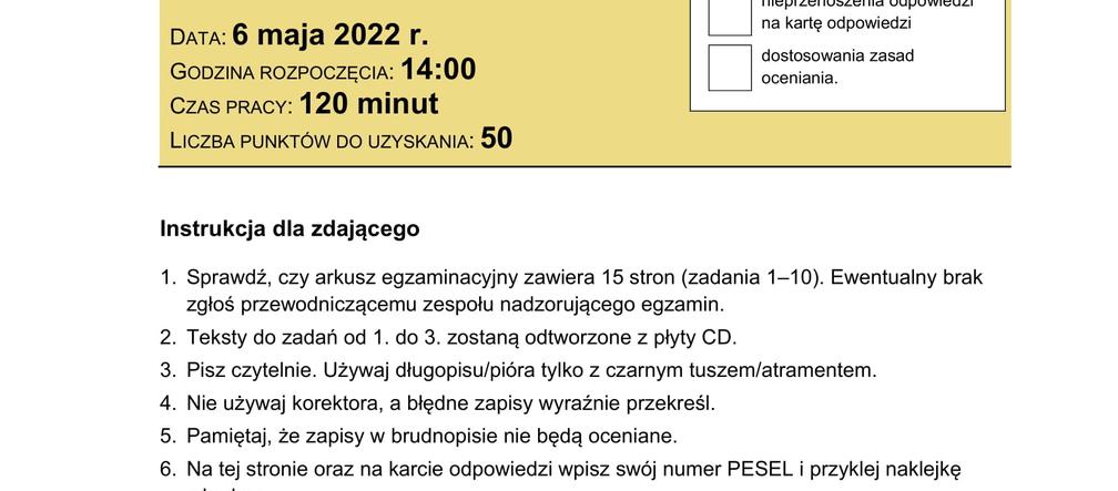 Matura 2022: język niemiecki. Arkusze odpowiedzi, pytania CKE. Poziom podstawowy