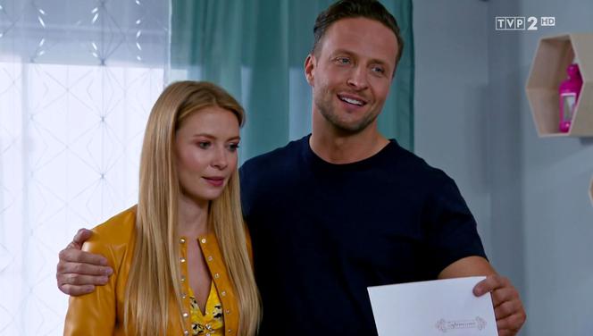 Barwy szczęścia odc. 2105. Sebastian (Kacper Krupski), Dominika (Karolina Chapko)