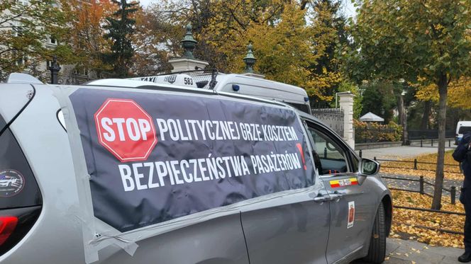 Protest taksówkarzy w Warszawie 16.10.2025